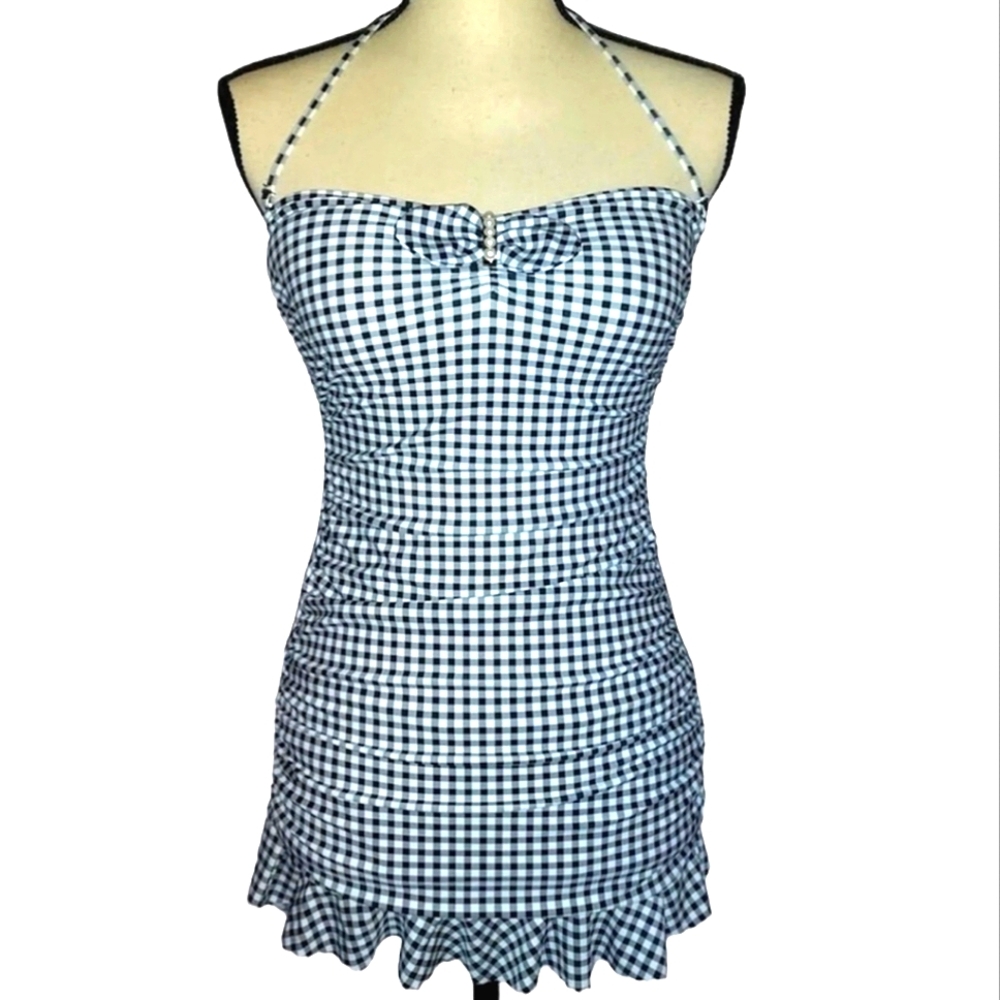 Checkered Swim Dress